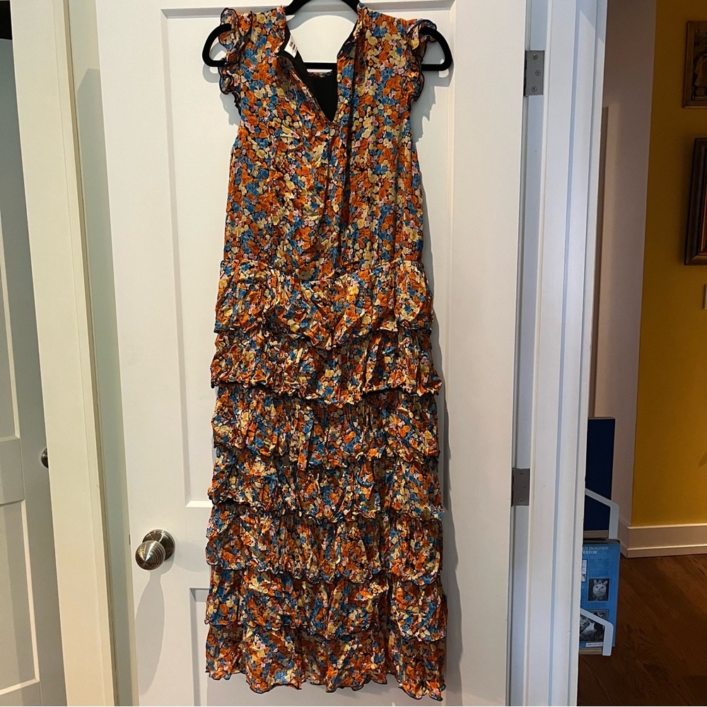 Aritzia Little Moon Rarity  Floral Tiered Midi Dress - Picture 5 of 10